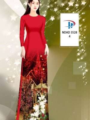Vải Áo Dài Phong Cảnh Giáng Sinh AD NDAD3528 32